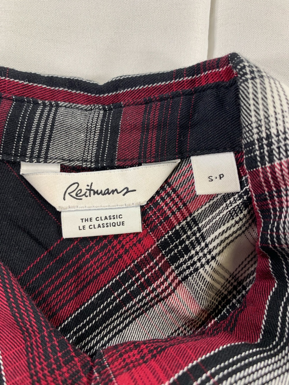 Pre loved REITMANS flannel womens size S - Picture 4 of 4